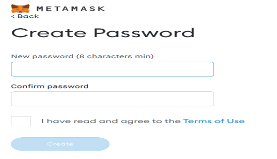 Setup MetaMask password
