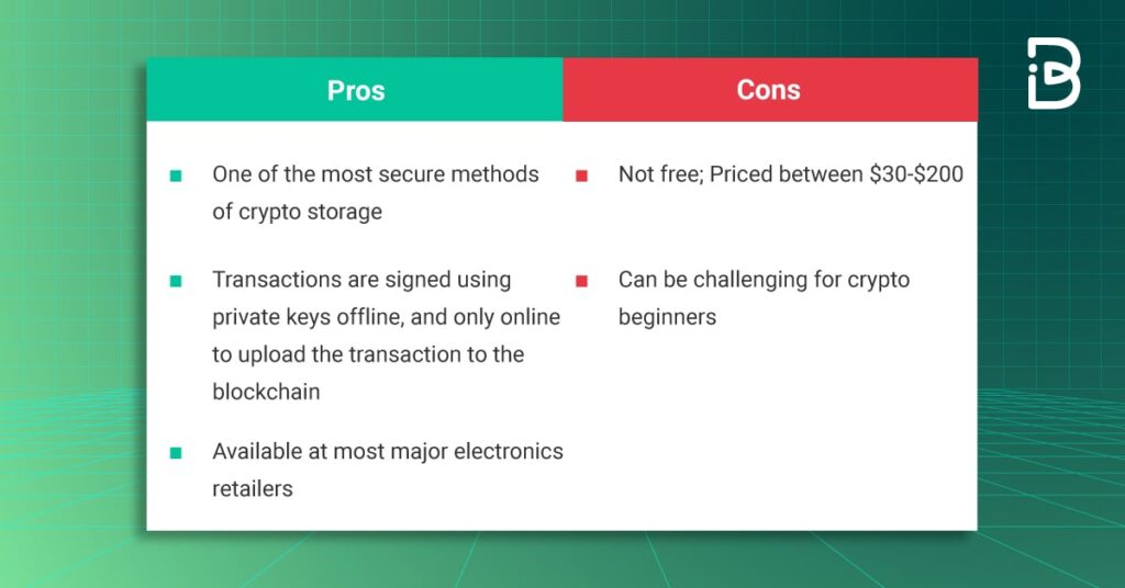 Hardware wallet pros & cons
