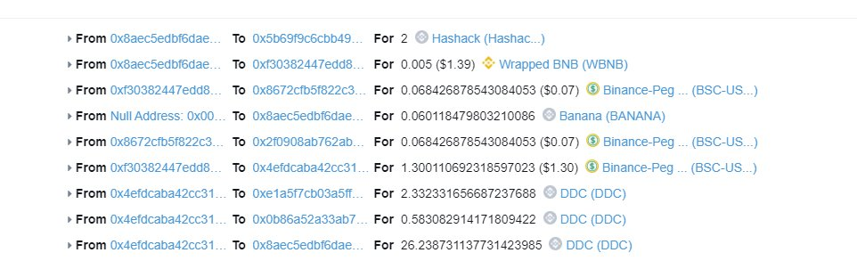 DDC Token Hack Aug 22, 2022 - Hack Transactions